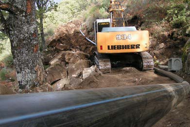 Mejora y modernización de abastecimiento a Valdastillas, Obras Hidráulicas